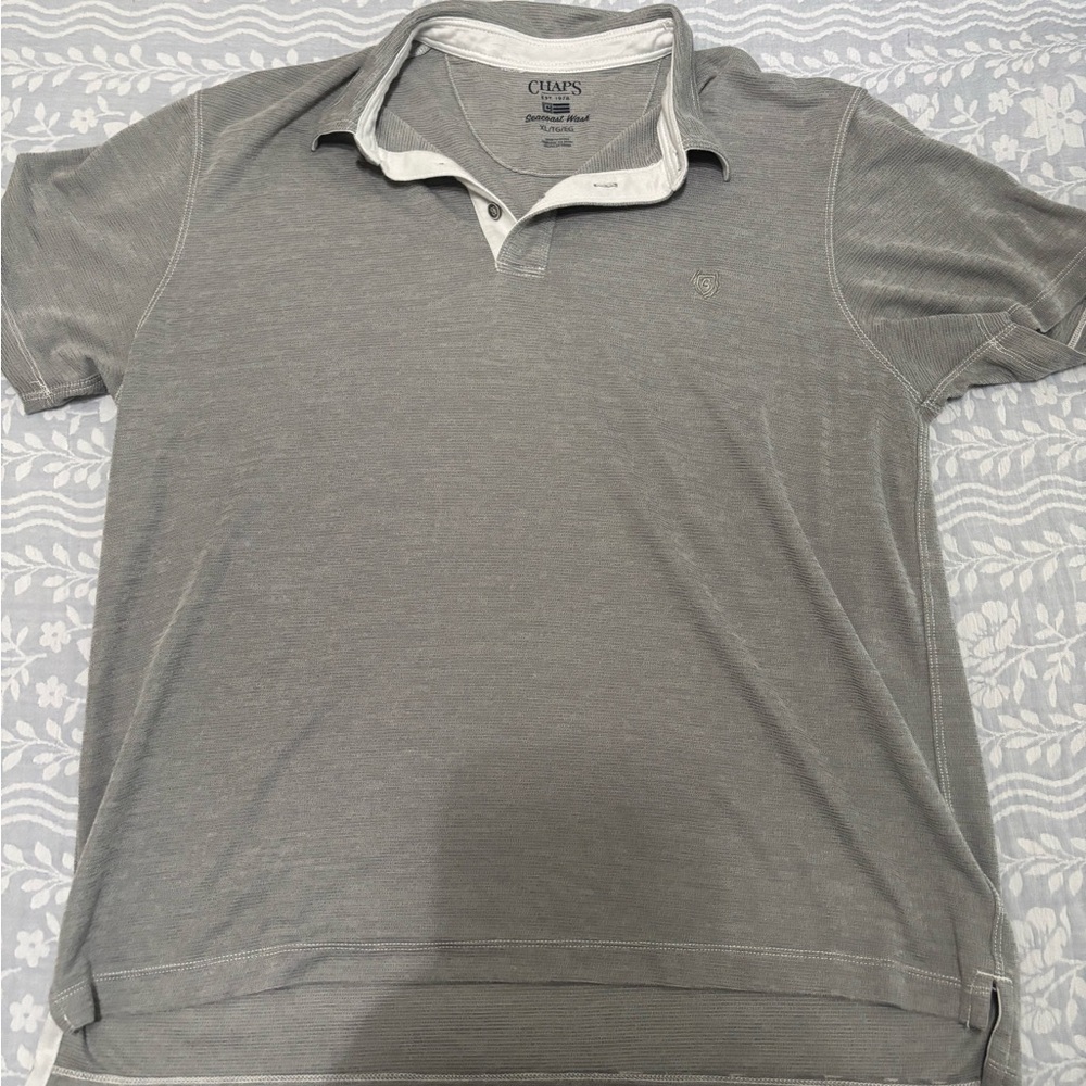 Chaps Gray Polo Shirt Classic Style